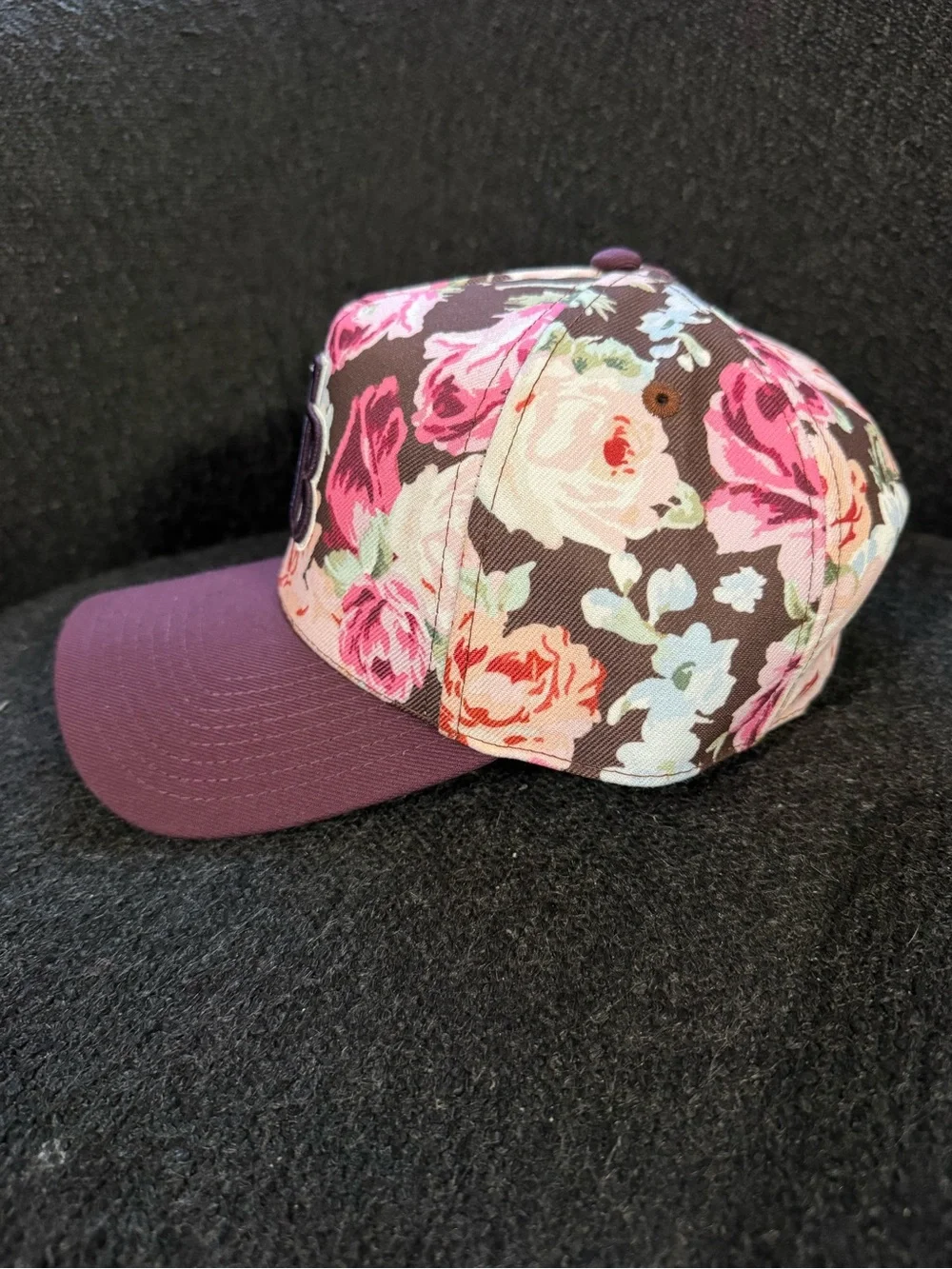 Mitchell & Ness Floral Kids Baseball Cap in Purple and Pink